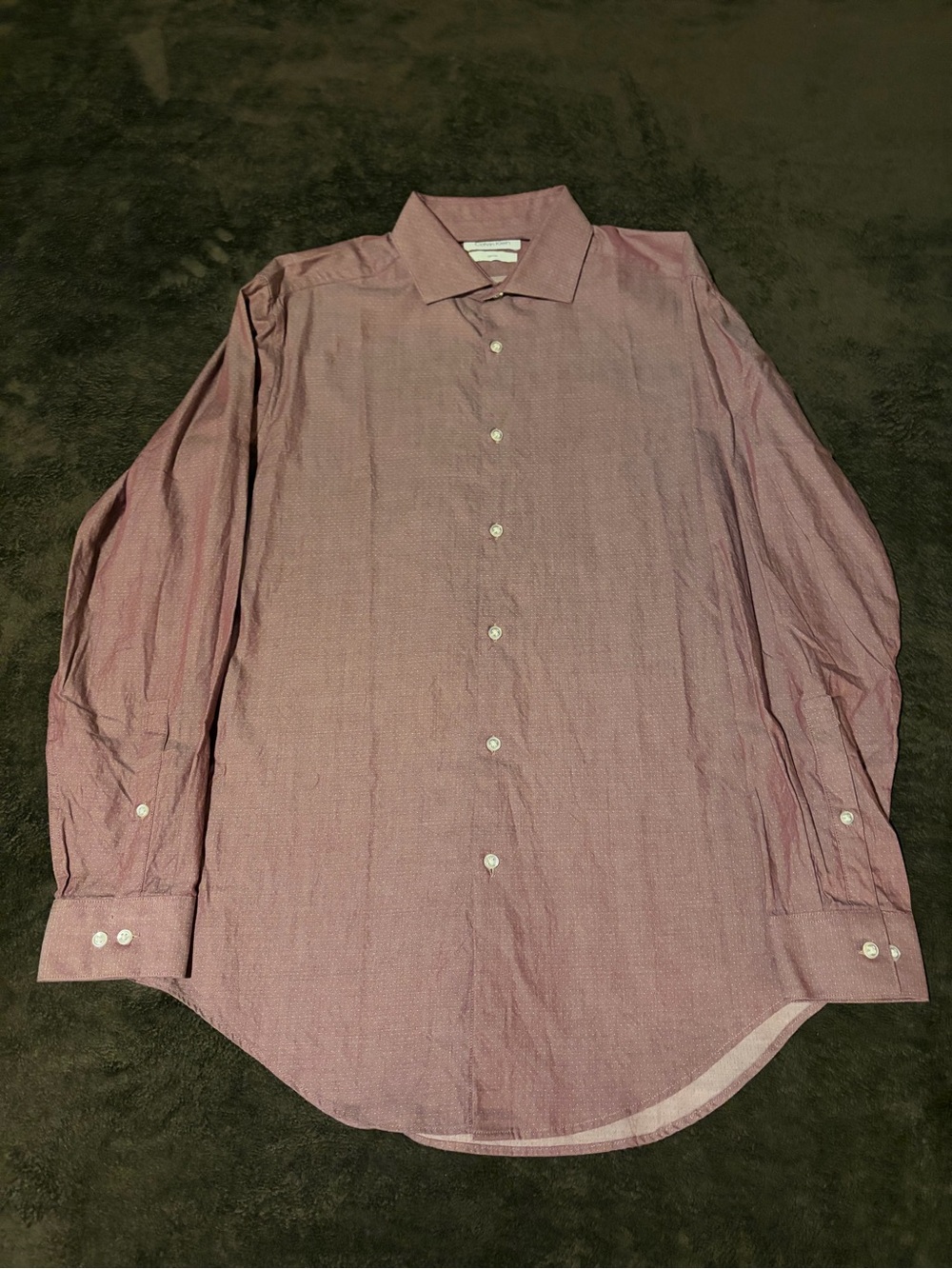 Calvin Klein Mauve Micro Dot Button Down Dress Shirt